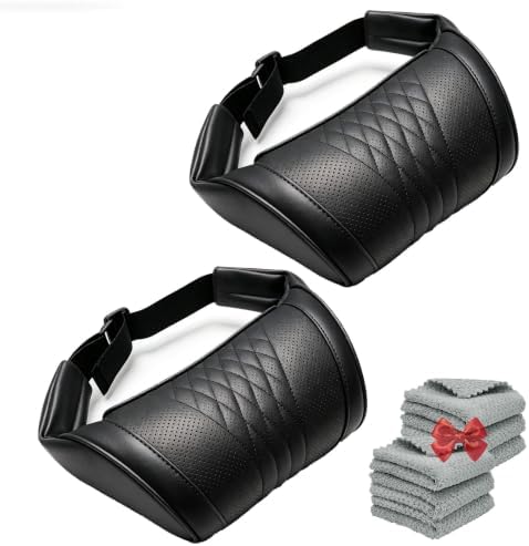 Universal Memory Foam Car Headrest Neck Pillow (Black,2) by Unknown