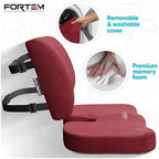 FORTEM Seat Cushion & Lumbar Support for Office Chair, Wheelchair, Car - Image 3