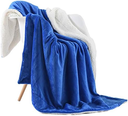 NANPIPER Throw Blanket Sherpa Flannel Blankets Soft Fuzzy Plush Fleece Microfiber for Bed/Couch (60"x80",Princess Blue) by NANPIPER