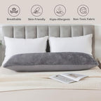 WhatsBedding Memory Foam Body Pillow with Cover, Long Bed Pillow for Adults - Image 6