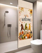 Window Privacy Film Frosted, Thanksgiving Static Cling Door Window Covering, Fall Gnomes Pumpkin Maple Leaf Sunflowers UV Blocking Windows Film for Office, Hotel, Bedroom, 29.5 x 78.7 Inches - Image 3