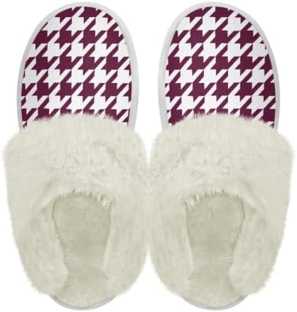 Cotton Slippers With Fluffy Edges House Slippers Non‑Slip Sole by Unknown