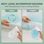 OhGeni Waterproof Mattress Protector,Full Size Soft Bamboo Viscose Top Layer Pad,3D-Air Fabric Cooling Breathable Fitted Sheets,Washable Bed Cover for Colchon Doble Noiseless Over 99 Count Hex Bumps - Image 4