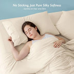 Breescape Cooling Pillow Cases King Size Set of 2, BlendTek™ Cooling Technology for Hot Sleepers & Night Sweats, Silky Soft Cool Pillowcases for Hair & Skin Care, 20" x 36", Ivory - Image 6