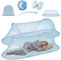 2 Pcs Mosquito Netting for Camping Bed 78 * 31 * 22 Inch, Blue by Hubeii