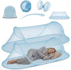 2 Pcs Mosquito Netting for Camping Bed 78 * 31 * 22 Inch, Blue by Hubeii