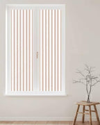 Window Privacy Film Frosted, Orange Stripes Reusable Static Cling Window Tints, Modern Minimalist Vertical Lines Heat Control Windows Films for Offices, Balcony, 29.5 x 118 Inches - Image 2