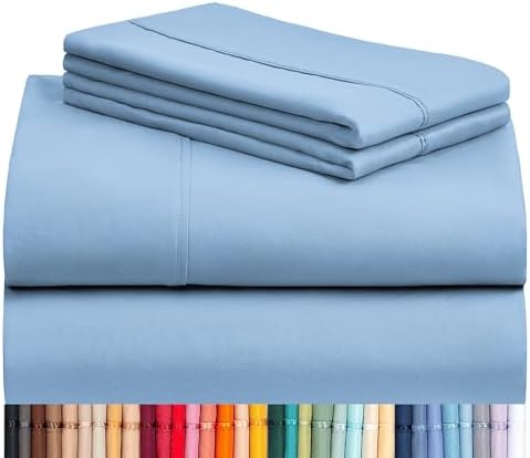 Full Size Sheets, Cooling & Soft Deep Pocket Bed Sheet Set, 4PC by LuxClub