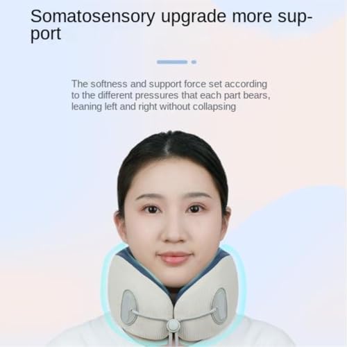 QUQUQ Travel Neck Pillow for Sleeping U-Shaped Neck Pillow Portable Nap Support Airplane Comfortable(Green) - Image 3