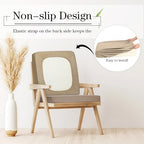 Newwiee 8 Pcs Patio Outdoor Cushion Covers,Solid,Khaki Yellow - Image 5