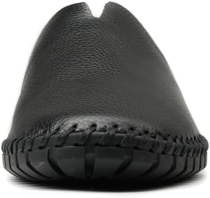 Men’s Slip-On Loafers Mules Clog Handmade Leather Slippers Hand Stitched no-Heel Casual Shoes for Men Breathable Comfortable Soft - Image 2