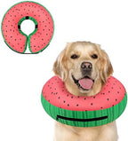 Supet Inflatable Dog Donut Collar Alternative After Surgery For Neuter, Soft Non-Stick Fabric Recovery E Collar For Small Medium Large Dogs by Supet