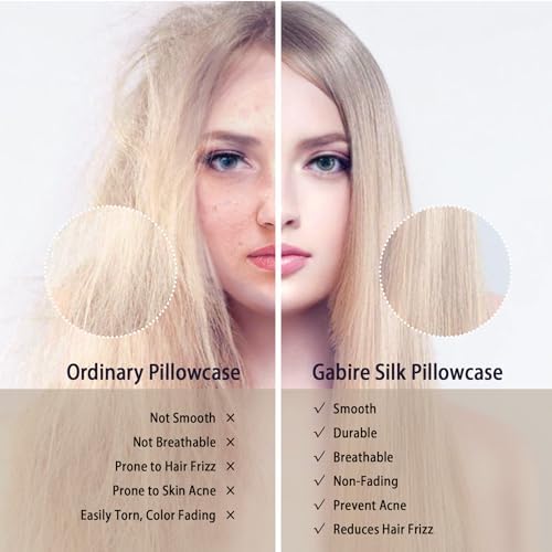 Gabire Mulberry Silk Pillow Cases Set of 2, Both Sides Real Silk Pillow Cover for Hair and Skin Cool Pillowcase Organic Silk Pillowcase 2 Pack with Hidden Zipper, Sage Green, Queen (20"×30") - Image 3