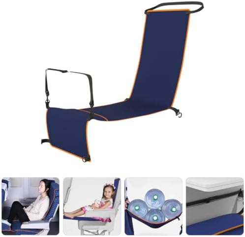 Airplane Foot Hammock for Plane Travel, Foldable Polyester Support - Image 7