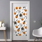 Window Privacy Film Frosted, Orange Pumpkins Halloween Non-Adhesive Static Cling Window Tint, Haunted Houses Bats Horror Insulated Windows Frosted Films for Living Room, 35.4 x 78.7 Inches - Image 3
