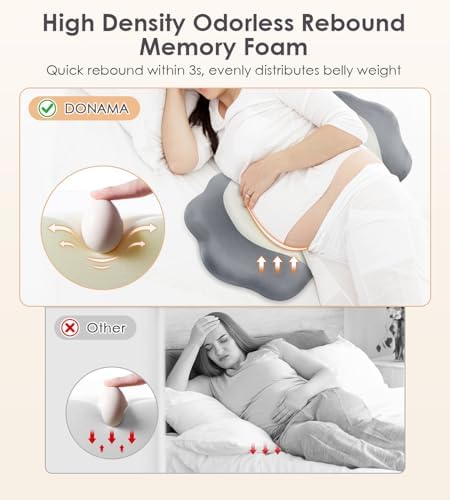 DONAMA Memory Foam Pregnancy Pillow Maternity Wedge Pillow for Side Sleeper - Image 5