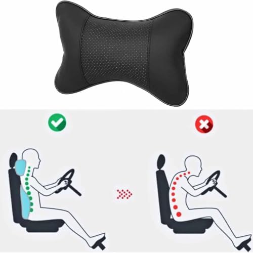 2 Pack Car Neck Pillow for Ford Ranger 2005-2009, PU Leather Breathable Neck Support, Car Headrest for Most Cars, Soft Head Cushion for Driving, Travel, Home and Office, Orange - Image 7