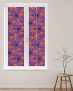 Window Privacy Film Frosted, Pumpkins Halloween Reusable Static Cling Window Tints, Horror Haunted Houses Purple Heat Control Windows Films for Offices, Balcony, 29.5 x 118 Inches - Image 2
