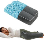 HOMBYS Shredded Memory Foam Knee Pillow for Side Sleepers, 6.5" Height Pillow Between Legs for Aligns Spine & Relieves Pressure Hip & Leg Elevation, Supportive Pillow for Pregnancy, Sciatica, Grey by HOMBYS