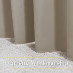 NICETOWN Sleep Blackout Curtains 84 inches Length for Small Windows, Noise Reducing and Block Draft Panels for Door Doorway Laundry Office Luxury Decor Theme (2 Panels, Taupe, W52 x L84) - Image 6