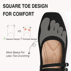 Womens Woven Ballet Flats, Foldable Mary Jane Shoes for Casual Wear - Image 3