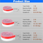ToLanbbt Weather Stripping Silicone Door Seal Strip 2 in x 40 ft Door Draft Stopper Self Adhesive Door Draft Tape, Side & Bottom Gaps Insulation Strip for Glass Shower Door Sliding Door Window, Clear - Image 2