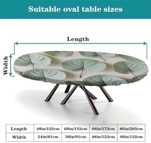 Tablecloth for Oval Table, Plaid Pattern Printed on Elastic Table Cover, for Business & Events Birthday Parties, Fits for 54" x 76" Oval Tables - Image 4