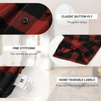 BAMBOO COOL Men's Pajama Bottoms Plaid Pajamas Pants Soft Lounge Woven Pj - Image 4