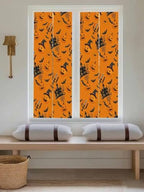 Window Privacy Film Frosted, Orange Pumpkins Halloween Reusable Static Cling Window Tints, Horror Haunted Houses Heat Control Windows Films for Offices, Balcony, 29.5 x 118 Inches - Image 5