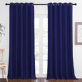 NICETOWN Blackout Curtains 84 Inch Length, Thermal Insulated Curtains for Bedroom Grommet Energy Saving Room Darkening Drapes for Living Room Window, 1 Panel, Navy Blue, 66" W x 102" L by NICETOWN
