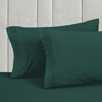 Mocassi Full Size 4-Piece Bed Sheet Set - 1800 Premium Hotel Quality Microfiber 18-24 Inches Extra Deep Pocket Fitted Sheet- Luxury Soft, Breathable, Wrinkle, and Fade Resistant, Hunter Green - Image 6