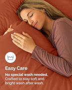 King Pillow Cases - 10 Pack Soft Pillowcase Covers - 20" x 40" (Terracotta) - Image 6