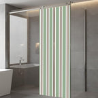 Window Privacy Film Frosted, Green Brown Striped Static Cling Door Window Covering, Modern Farmhouse Vertical Stripes UV Blocking Windows Film for Office, Hotel, Bedroom, 29.5 x 78.7 Inches - Image 5