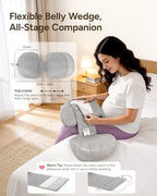 Pregnancy Wedge Pillow for Sleeping, Small Pregnancy Pillow for Travel - Image 3
