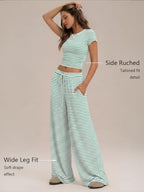 Trendy Queen Women's 2 Piece Matching Summer Lounge Set with Pockets - Image 3
