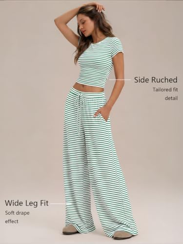 Trendy Queen Women's 2 Piece Matching Summer Lounge Set with Pockets - Image 3