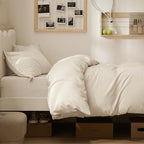 Bedsure Twin/Twin XL Duvet Cover, Double Brushed Bedding Set, Light Beige - Image 4