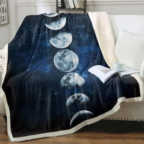 Sleepwish Lunar Eclipse Fleece Throw Blanket for Couch Chair by Sleepwish