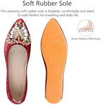 KUNWFNIX Women Ballet Flats Rhinestone Wedding Ballerina Shoes Foldable Sparkly Comfort Slip on Flat Shoes - Image 4