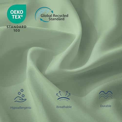 CULVE Bulk King Microfiber Flat Sheets Only, 6 Pack (105x102,Sage Green) - Image 2