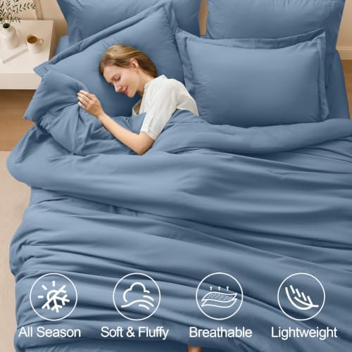 FUANNA Queen Comforter Set 7 Pieces, Luxury Bed in a Bag Soft Bedding Sets - Image 3
