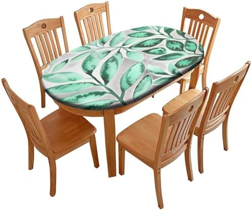 Dining Table Pads, Plaid Pattern Printed on Table Cloth with Elastic Fitted Edges, for Parties & Celebrations Holiday Dinners, Fits for 60" x 84" Oval Tables by tablecovertablecloth
