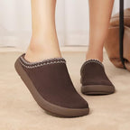 UBFEN Womens 100% Genuine Suede Mules Arch Support Indoor Outdoor Slippers - Image 3