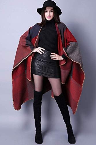 Lacavocor Women's Shawl Wrap Poncho Cape Cardigan Open Front - Image 4
