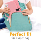 Kopi Baby Portable Diaper Changing Pad with Wipes Pocket, Premium Pink - Image 6