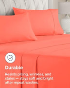 Standard Pillow Cases - 8 Pack Soft Pillowcase Covers - 20" x 26" (Coral) - Image 4