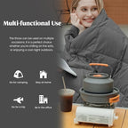 puredown® Soft Feather Down Throw Blanket Lightweight Packable Couch Throw for Indoor and Outdoor Use, Throw 50"X70", Gray, 12oz - Image 4