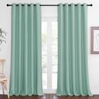 NICETOWN Blackout Curtains 84 Inch Length, Thermal Insulated Curtains for Bedroom Grommet Energy Saving Room Darkening Drapes for Living Room Window, 1 Panel, Aqua Blue, 66" W x 102" L by NICETOWN