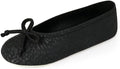 isotoner Women's Leopard Embroidered Ballerina Slippers by Isotoner