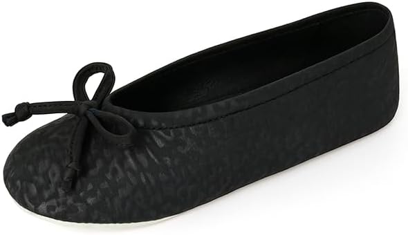 isotoner Women's Leopard Embroidered Ballerina Slippers by Isotoner